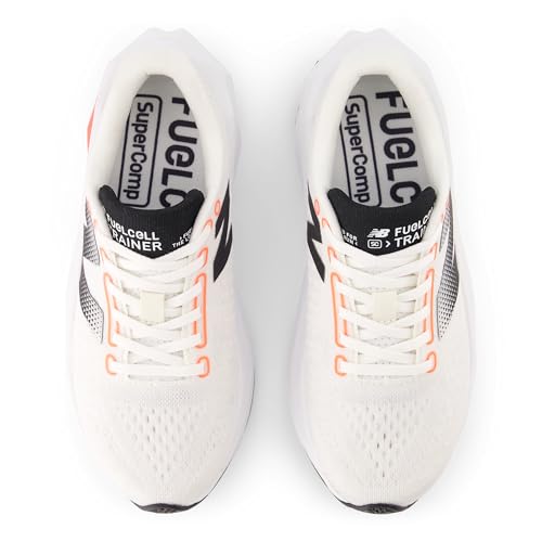 New Balance Women's FuelCell SuperComp Trainer V3 Running Shoe, Sea Salt/Urgent Red/Black, 7 M