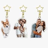 ZRPlaque Custom Logo Acrylic Keychain Cartoon Pendant Photo Flash Transparent Charm Printing Personality Holographic Anime Keyring