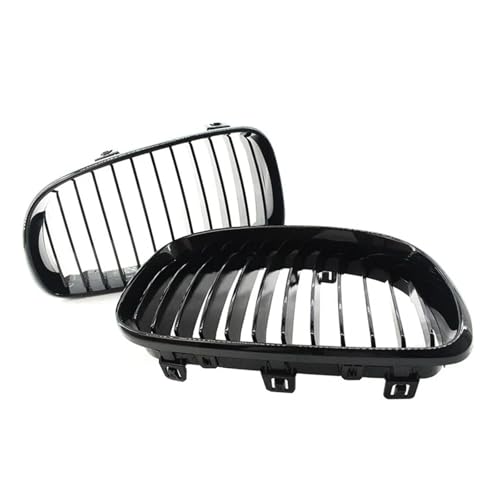 AHRPKAMERD Rejillas Delanteras Parachoques Delantero Coche para 128I 130I Y 135I Años 07-11 Rejilla Riñón Carreras Rejillas Una Sola Lámina Brillante