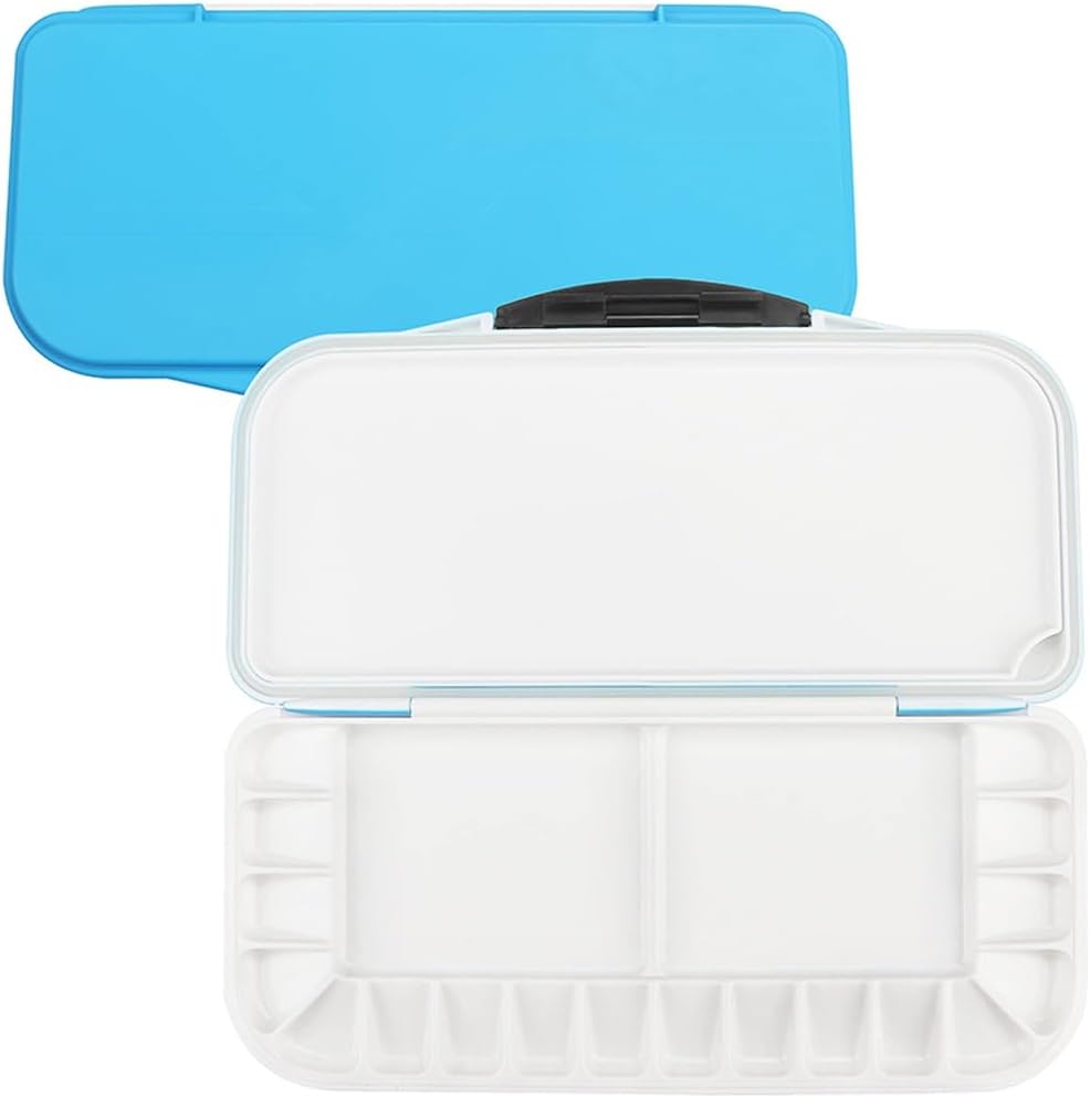 18 Well Folding Paint Palette Portable Travel Box Artists Tray for Watercolour Oil Acrylic Painting