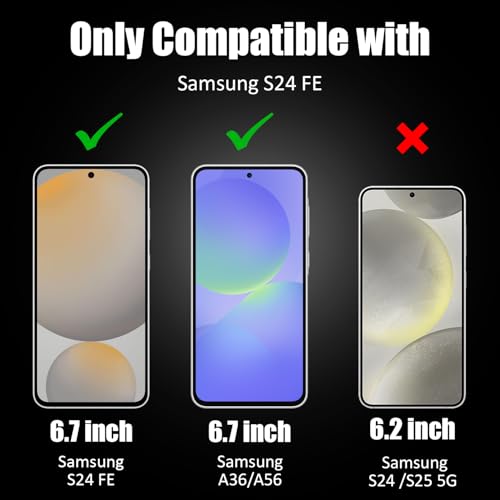 Image of AIBEX Tempered Glass for Samsung S24 FE /Samsung A36 5G / Samsung A56 5G|9H Hardness|Anti-Glare & Anti-Fingerprint|Water Resistant|Edge-to-Edge Full Screen Protector|Bubble-Free Installation