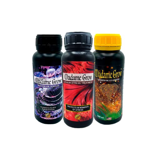 KIT KAMALA - TRI PACK - Raíz, Crecimiento, Protección y Engorde para tus Plantas - Fertilizantes Líquidos Orgánicos - Cosechas Impresionantes (3 x 500 ml) Cover