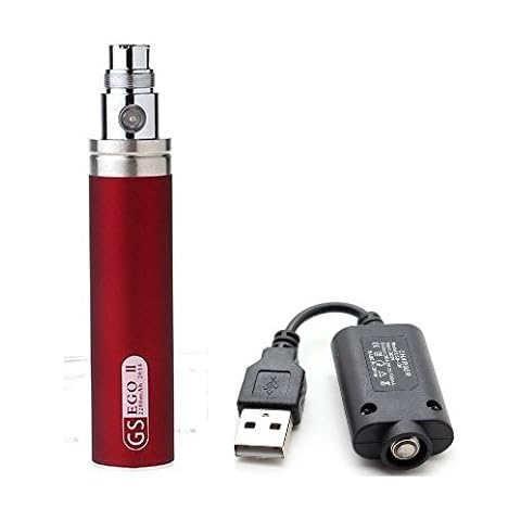 Red GS eGo II 2200 mAh E-Zigarette, 3-farbige LED-Anzeige Cover