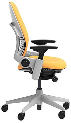 Image of Steelcase Leap Chair with Platinum Base & Hard Floor Caster, Carrot