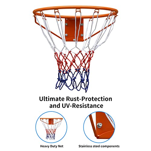 Aokung Basketball Folding Hoop, Basketball Net, Indoor/Outdoor Hanging Basketball Net, All-Weather Basketball Net, Wall Hanging 18" #TOP4