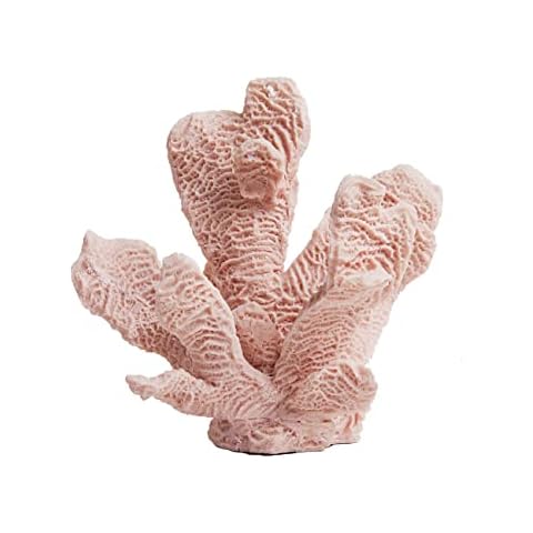 HAUCOZE Artificial Coral Statue Figurine Ocean Sculpture Decor Polyresin Arts Gifts 22cm Cover