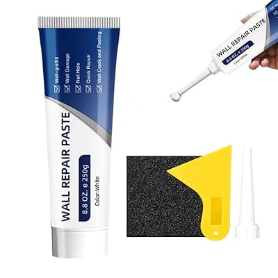 Wall Repair Paste, 2026 Upgrade Drywall Patch Repair Kit, 250g Quick-Drying Wall Mending Agent Wall Spackle with Scraper, Waterproof Heavy Duty Hole Fix Paste for Home DIY Crack Wall Surface Repairs
