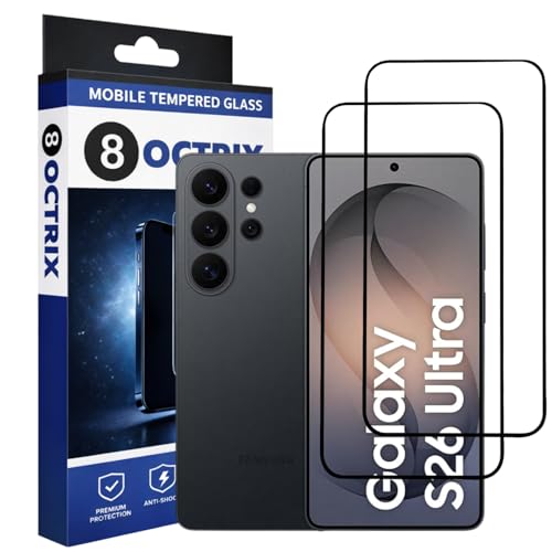 Image of Tempered Glass Screen Protector Compatible for Samsung Galaxy S26 Ultra with Edge to Edge Coverage - Case Friendly, Anti-Scratch & Bubble-Free Installation Kit (Pack Of 2)