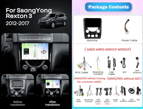 Radio Coche SsangYong Rexton 2012-2017 Android 14 con DSP Bluetooth 5.0 y 4G 7