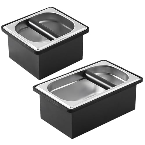 Boîte à expresso de capacité supérieure en acier inoxydable brossé durable - 5