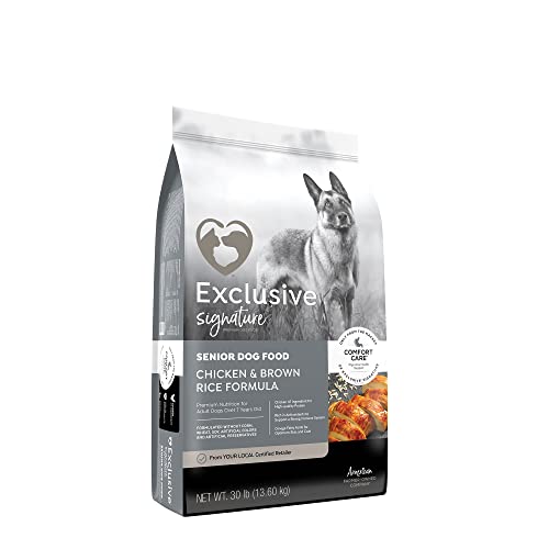 Exclusive | Signature Senior Dog Chicken & Brown Rice Formula Comfort Care | Dog Food | (30 Pound (30 lb.) Bag)