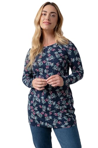 Lily & Me High Tea Cotton Jersey Tunic - Navy - Size 10