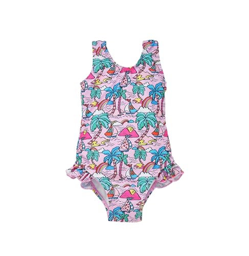 Image of Flap Happy Girls UPF 50+ Delaney Hip Ruffle Swimsuit