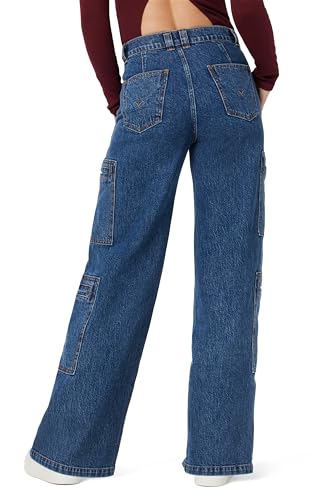 HUDSON Women's High-Rise Welt Pocket Cargo Wide Leg3