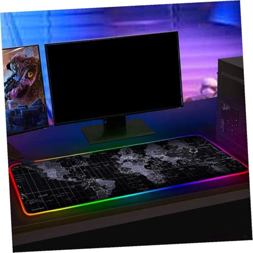 Tapis de souris gaming carte du monde CALLARON tapis de souris grand format RGB 4 mm - 7