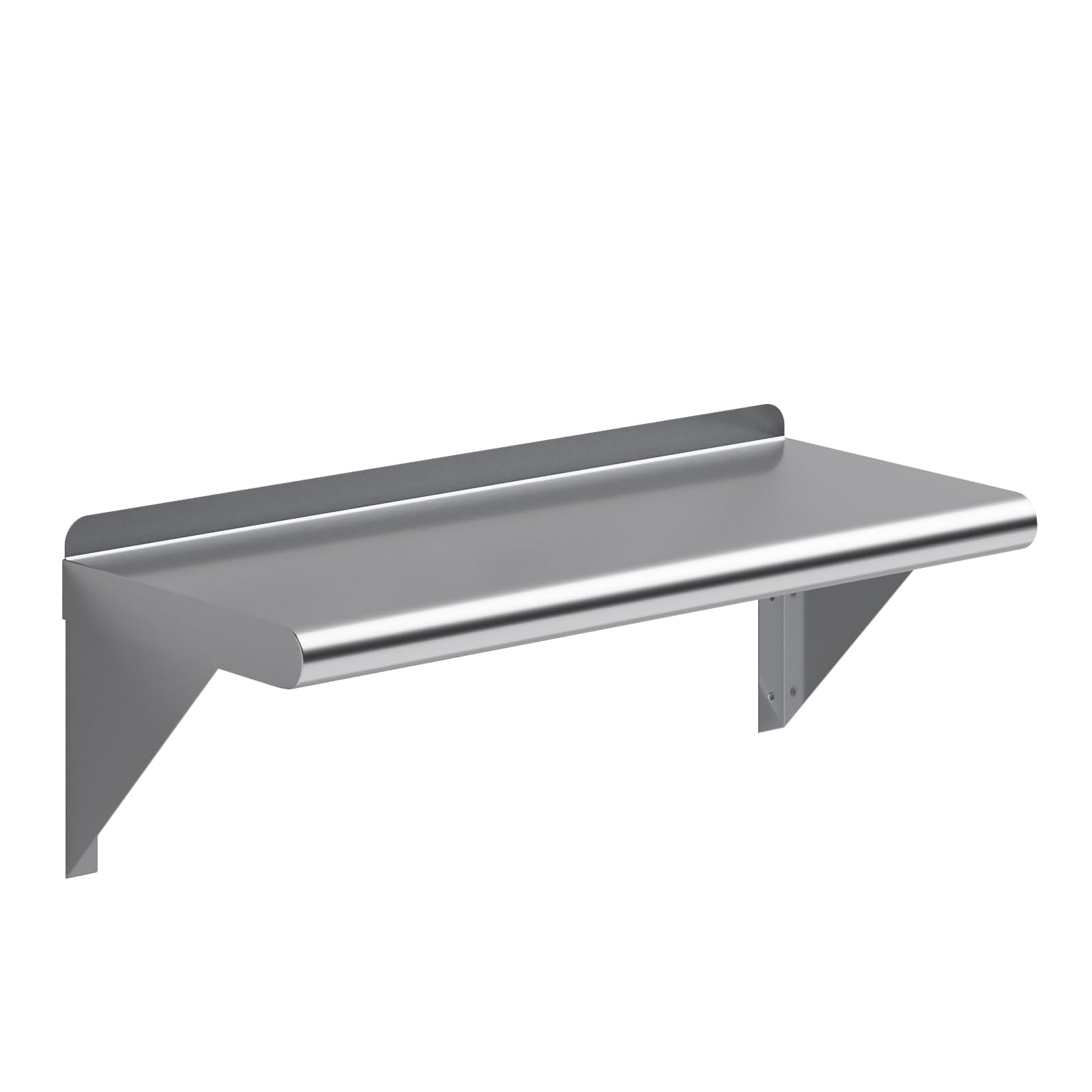 AmGood 10" X 24" Stainless Steel Wall Shelf | Metal Shelving | Garage, Laundry, Storage, Utility Room | Restaurant, Commercial Kitchen | NSF