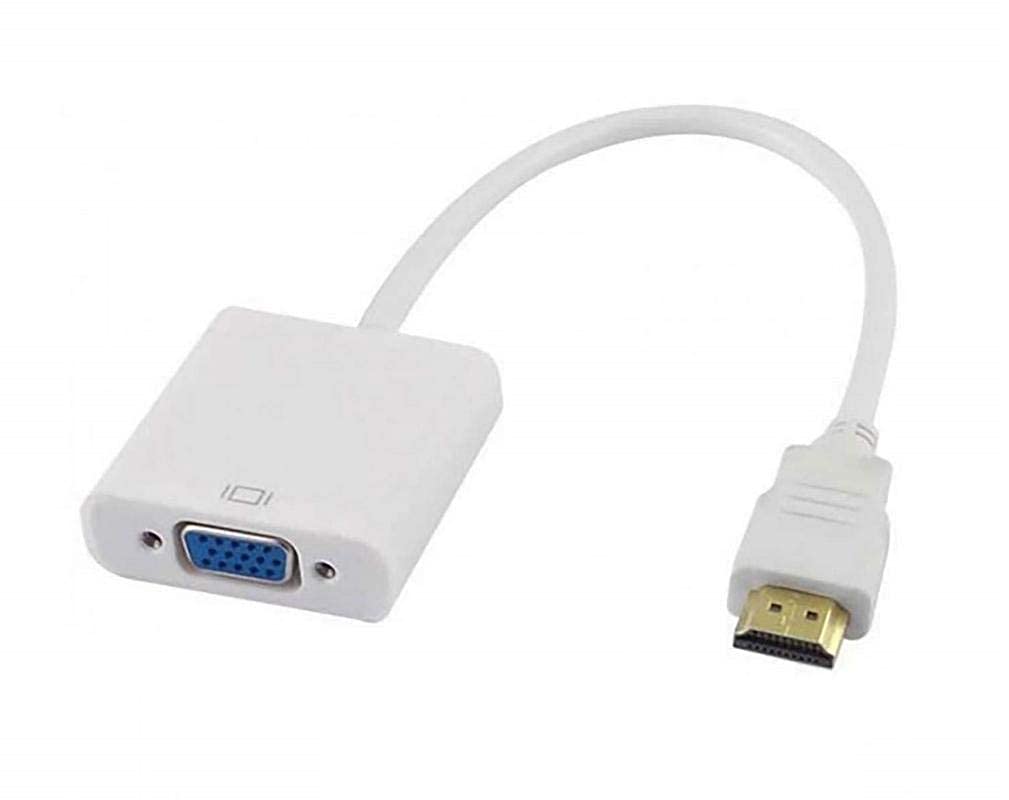 Etzin HDMI Male to VGA Female Video Converter Adapter Compatible with Notebook, PC, Laptop, DVD Player, HDTV Projectors, Chromebook, Xbox and Other HDMI Input Devices - White-(EPL-475H) (B09KLQ6QQY) Amazon Price History, Amazon Price Tracker