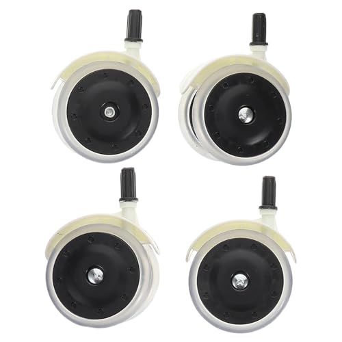NOLITOY 4pcs Quiet Caster Wheels Durable Swivel Casters for Walkers and Scooters Mute Replacement Parts with Easy Detach Design for