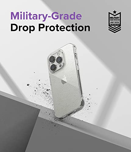Image of Ringke Air Compatible with iPhone 14 Pro Max Case Cover Transparent Lightweight Soft Flexible TPU Scratch Resistant Natural Form iPhone 14 Pro Max Back Cover - Glitter Clear