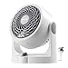 Iris Ohyama - Ventilatore da scrivania silenzioso Woozoo HD15N, plastica, bianco, 34 W, 13 m quadrati, 24,1 x 17,5 x 26,6 cm
