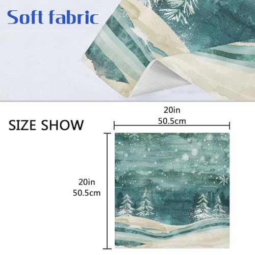 Servilletas de Tela Invierno Multicolor Pack 6 20x20 in miniatura 6