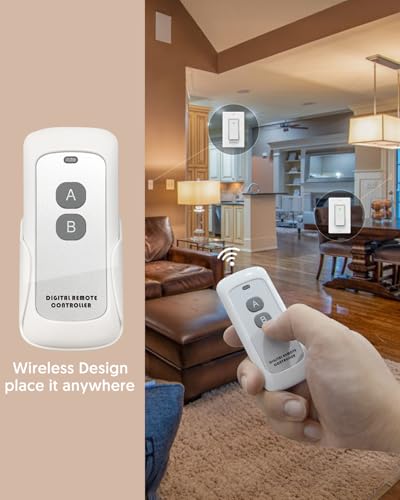 Smart Switch with App & Remote Control, Alexa Light Switch Single-Pole, 2.4GHz Wi-Fi Timer Wall Switch Compatible with Alexa Google Home, Neutral Wire Needed, No Hub Required