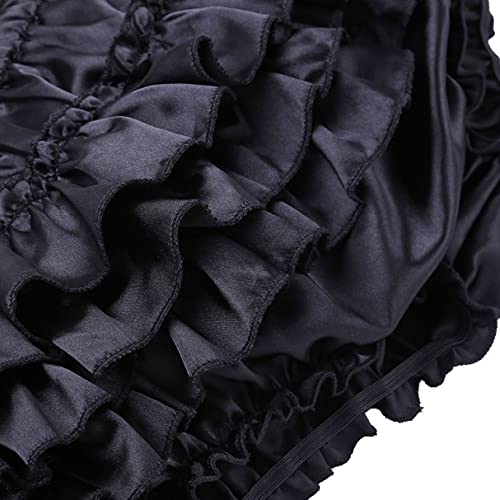 YiZYiF Men's Underwear Sissy Bloomers Frilly Satin Ruffled Crossdress Skirted Panties Thong4