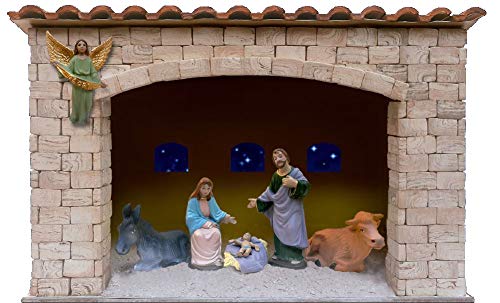 Aedes Crèche - 22 x 13 x 15 cm - 600 pièces - 6 Figurines