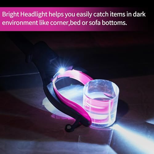 2 Pack 32'' Long Grabber Tool, Grabbers for Elderly Grab It Reaching Tool with Light, Grabber Reacher Tool Heavy Duty with Rotating Jaw & Magnets(Black Rose) - Image 3