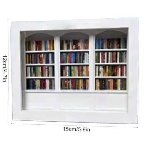 Librería miniatura adorno de madera para solucionar espacios vacíos en repisas 6