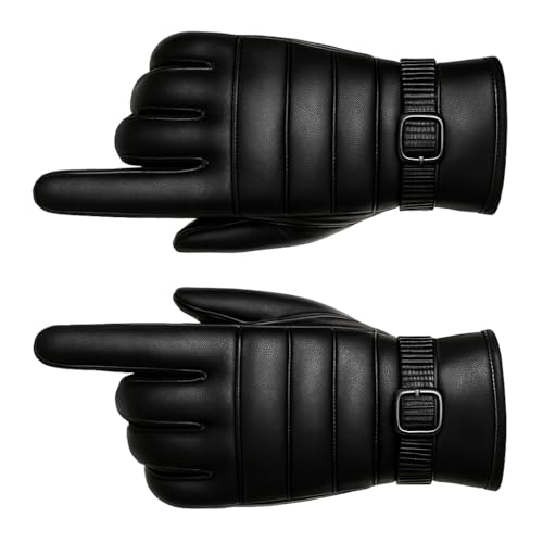 Image of TLN Genuine Leather Gloves for Men | Premium Soft Driving, Biking & Winter Gloves, Warm, Stylish & Durable Hand Gloves for Outdoor & Daily Use