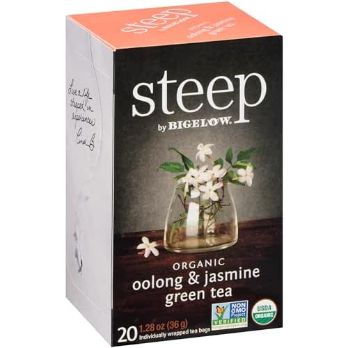 steep by Bigelow Organic Oolong with Jasmine Green Tea, Caffeinated,