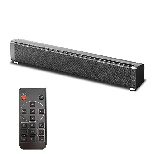 Wired & Wireless Soundbar for TV/PC, Indoor/Outdoor Portable Bluetooth Stereo Speaker with Remote