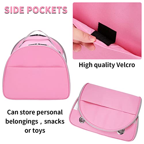 ZUKEY Small Animal Carrier Bag, Portable Guinea Pig Carrier for 2, Hamster Cage, Bird Rat Guinea Pig Squirrel Carrier, Clear - Image 23
