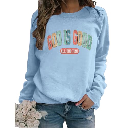 Sweat à capuche décontracté imprimé lettre coupe ample couleur bleu ciel - 2