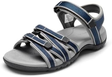 DREAM PAIRS Womens Comfortable Hiking Walking Sandal with Adjustable Hook and Loop Strap, Sports, Travel,Summer Beach Outdoor Light Weight Water Shoes