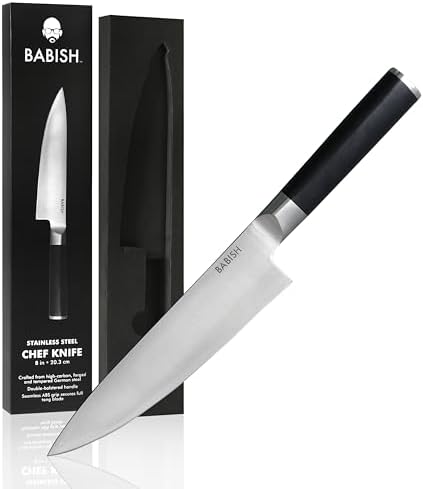 Babish 8-Inch Chef Knife – High-Carbon German 1.4116 Steel Kitchen Knife – Professional Cutlery for Precise Slicing and Chopping - Thumbnail 2