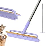 Pawlico Carpet Rake for Pet Hair Removal, 59” Adjustable Long Handle Carpet Scraper for Cat Dog Hair Deep Cleaner, Reusable Pet Hair Removal Tool for Rugs, Mats, Couch, Sofas, Floor, Car Seats