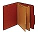 Office Depot Double Pocket Insertable Plastic Divider, 5-Tab, 2 Pressboard Dividers, 100% Recycled, Red, 10 pk, OD24075R