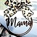 Mama Car Charm Rear View Mirror Charm Car Charm Personalized Car Charm Rear View Mirror Car Ornament Gift Accessories Handmade (Cheetah Ribbon)