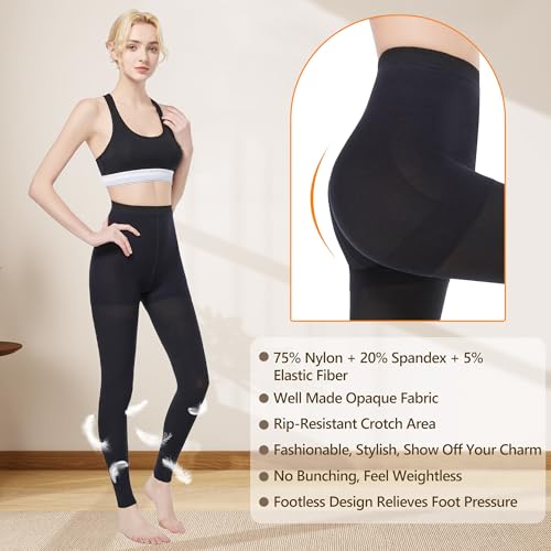 medical compression tights women 20-30 mmhg graduated compression pantyhose men footless compression stockings high waist compression leggings support hose for varicose veins edema dvt