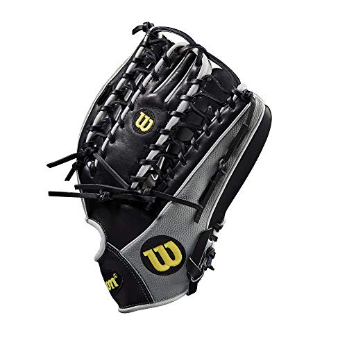Wilson A2000 12.75-Inch Superskin Baseball Glove, Grey/Black/White, Left (Right Hand Throw) #TOP2