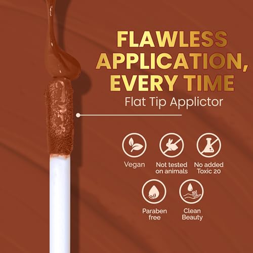 Image of Parul Garg Beauty Silk Matte Liquid Lipstick|Long-Lasting & Smudge-Proof|Soft Matte Finish|Vegan & Clean Beauty|Hydrates with Shea Butter & Vitamin E|Shade: Chocolate Cosmos 03 - Deep Brown, 3ml