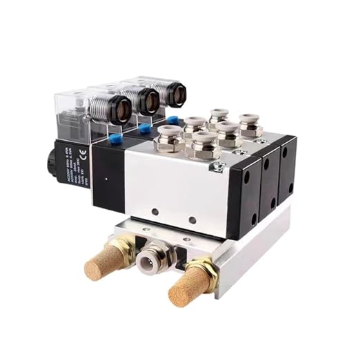 Electroválvulas neumáticas 4V210-08 de 5 vías colectores AC110V control de aire 2