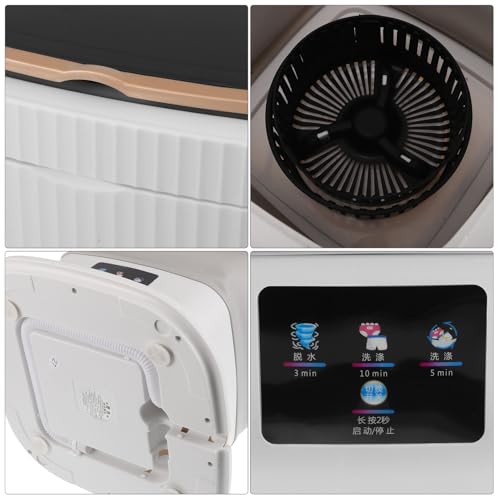 Portable Mini Washing Machine Capacity Silent One-button Operation Small Clothes Washer for Underwear Clothes Travel Dorm Apartment RV Laundry