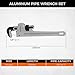 HORUSDY 10-Inch Aluminum Pipe Wrench, Heavy Duty Adjustable Plumbing Wrench for Pipe Fittings, Lightweight 250mm Gray Pipe Tool, Strong Grip & Durable Design for Home and Professional Use