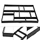 Beton Form, 60,5 x 50 x 4,5 cm Garten DIY Beton Pflastersteine Sprungbrett Form wiederverwendbar Weg Walk Maker Maschine Walk Way, Schwarz
