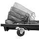 BIG RED Rolling Garage/Shop Creeper: 40 Padded Mechanic Cart with Adjustable Headrest and 6 Casters, Black