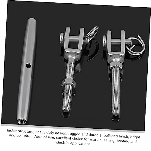 Amosfun 2 piezas tensores de cable de acero inoxidable para apretar alambre con cierre miniatura 6
