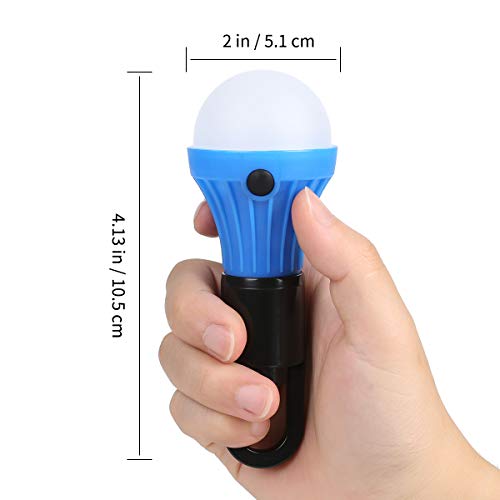 Lepro Campinglampe, Tragbare Zeltlampe, LED Camping Laterne, Camping Licht, Glühbirne Set-Notlicht 4 Stück für Camping Abenteuer Angeln Garage Notfall Stromausfall, 12 AAA Batterien enthalten 5